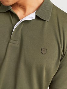 Jack & Jones Vienspalvis Marškininė apykaklė Polo -Olive Night - 12251180
