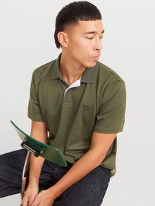 Jack & Jones Vienspalvis Marškininė apykaklė Polo -Olive Night - 12251180