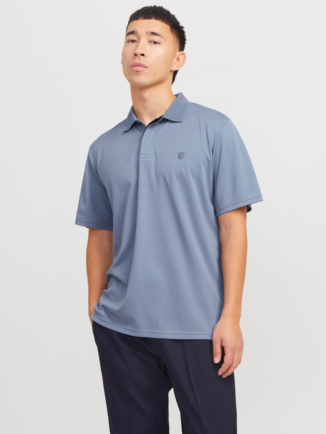 Einfarbig Hemdkragen Poloshirt