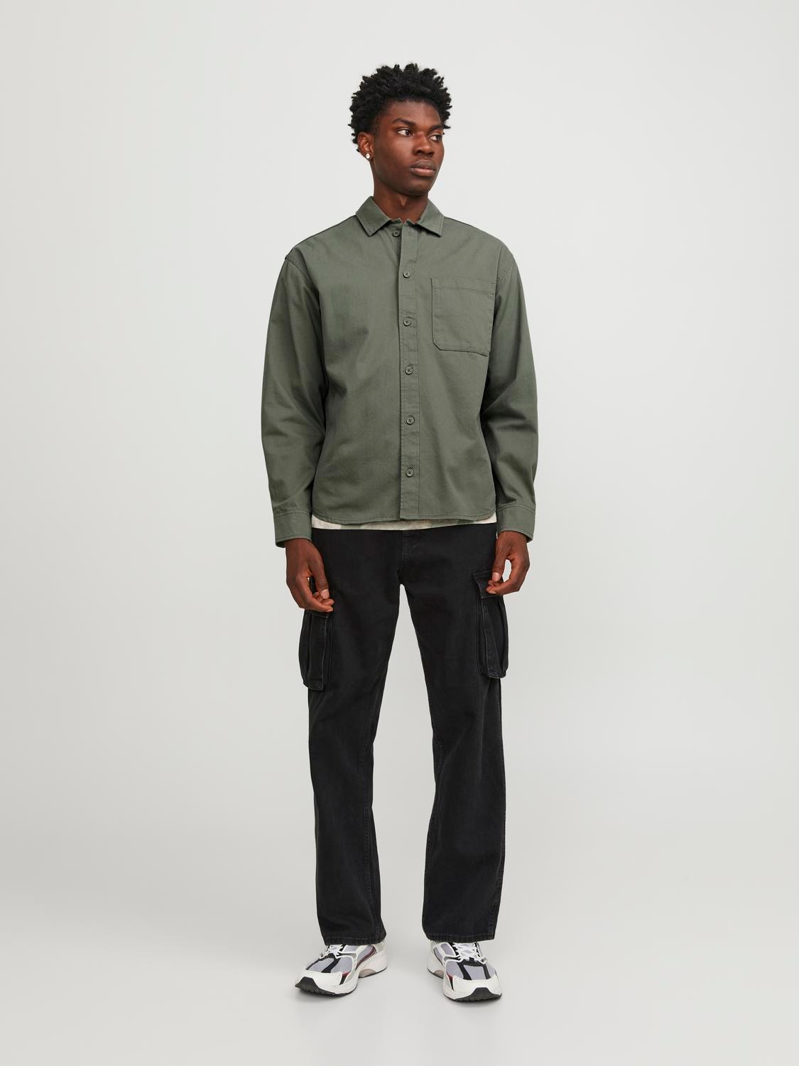 Jack & Jones Relaxed Fit Převlékací košile -Agave Green - 12251289