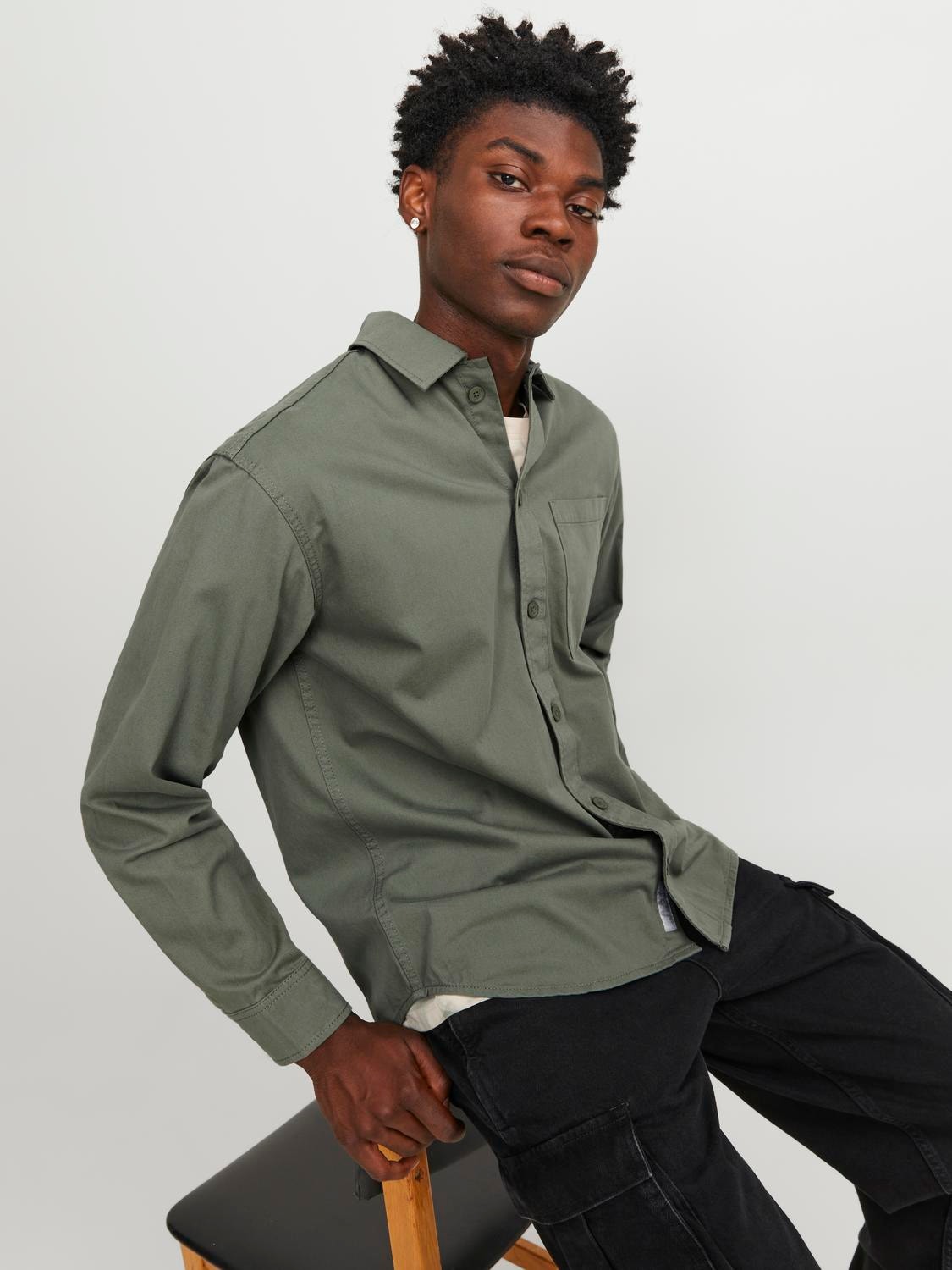 Jack & Jones Relaxed Fit Převlékací košile -Agave Green - 12251289