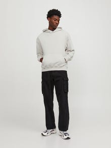 Jack & Jones Enfärgat Hoodie -Moonbeam - 12251328