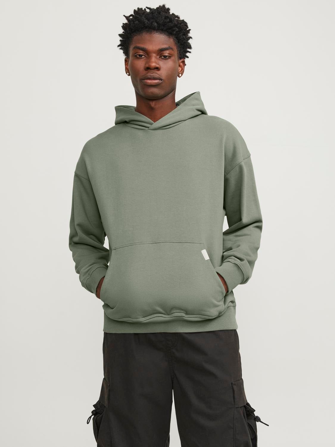 Plain Hoodie Medium Green Jack Jones