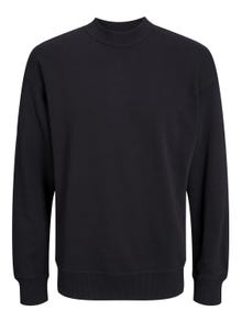 Jack & Jones Plain Crewn Neck Sweatshirt -Black - 12251330