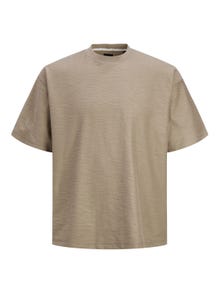 Jack & Jones Plain Crew neck T-shirt -Timber Wolf - 12251348