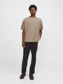 Jack & Jones Plain Crew neck T-shirt -Timber Wolf - 12251348