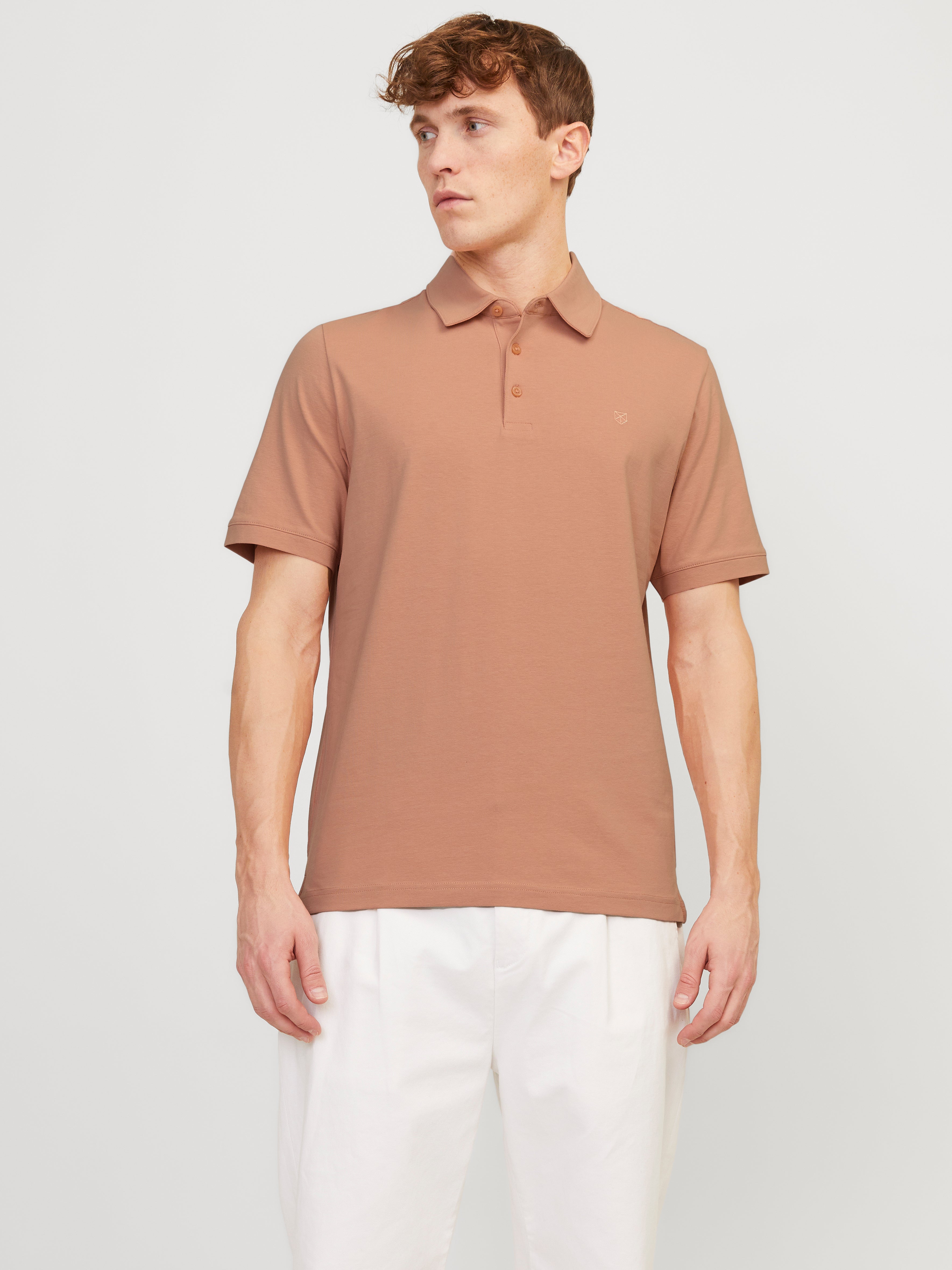 Einfarbig Polo T-shirt