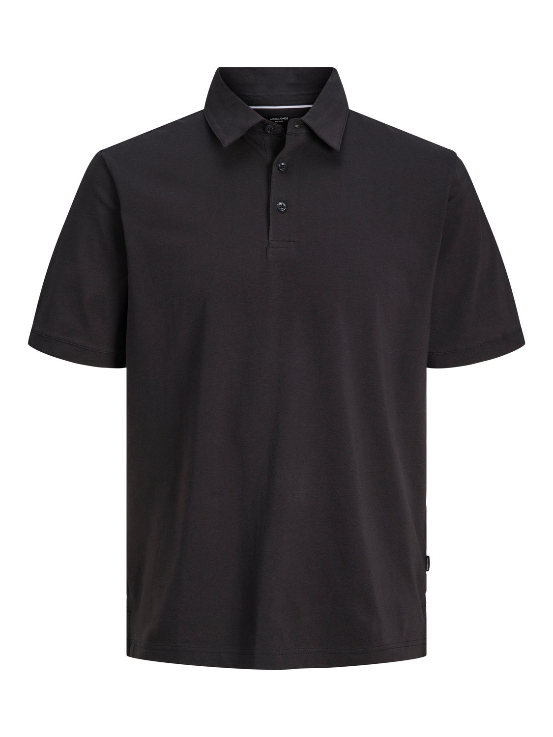 Jack & Jones Enfärgat Polo T-shirt -Black Onyx - 12251349
