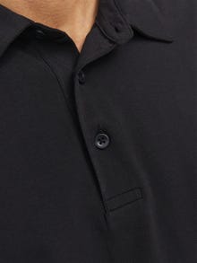 Jack & Jones Vienspalvis Polo kaklas Marškinėliai -Black Onyx - 12251349