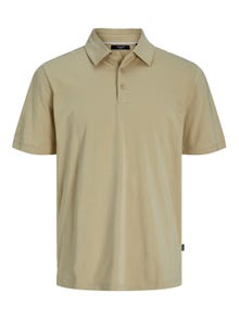 Jack & Jones Einfarbig Polo T-shirt -Travertine - 12251349