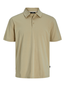 Jack & Jones Vienspalvis Polo kaklas Marškinėliai -Travertine - 12251349