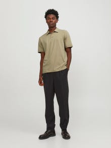 Jack & Jones Vienspalvis Polo kaklas Marškinėliai -Travertine - 12251349