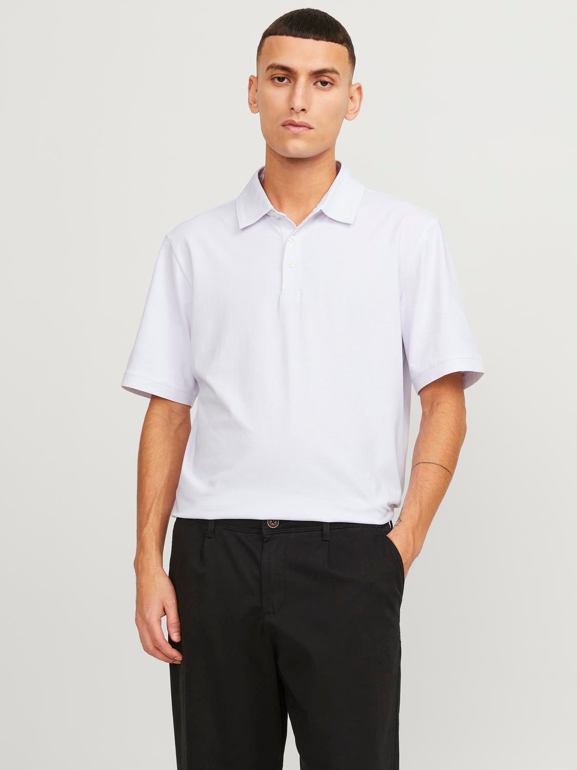 Einfarbig Polo T-shirt