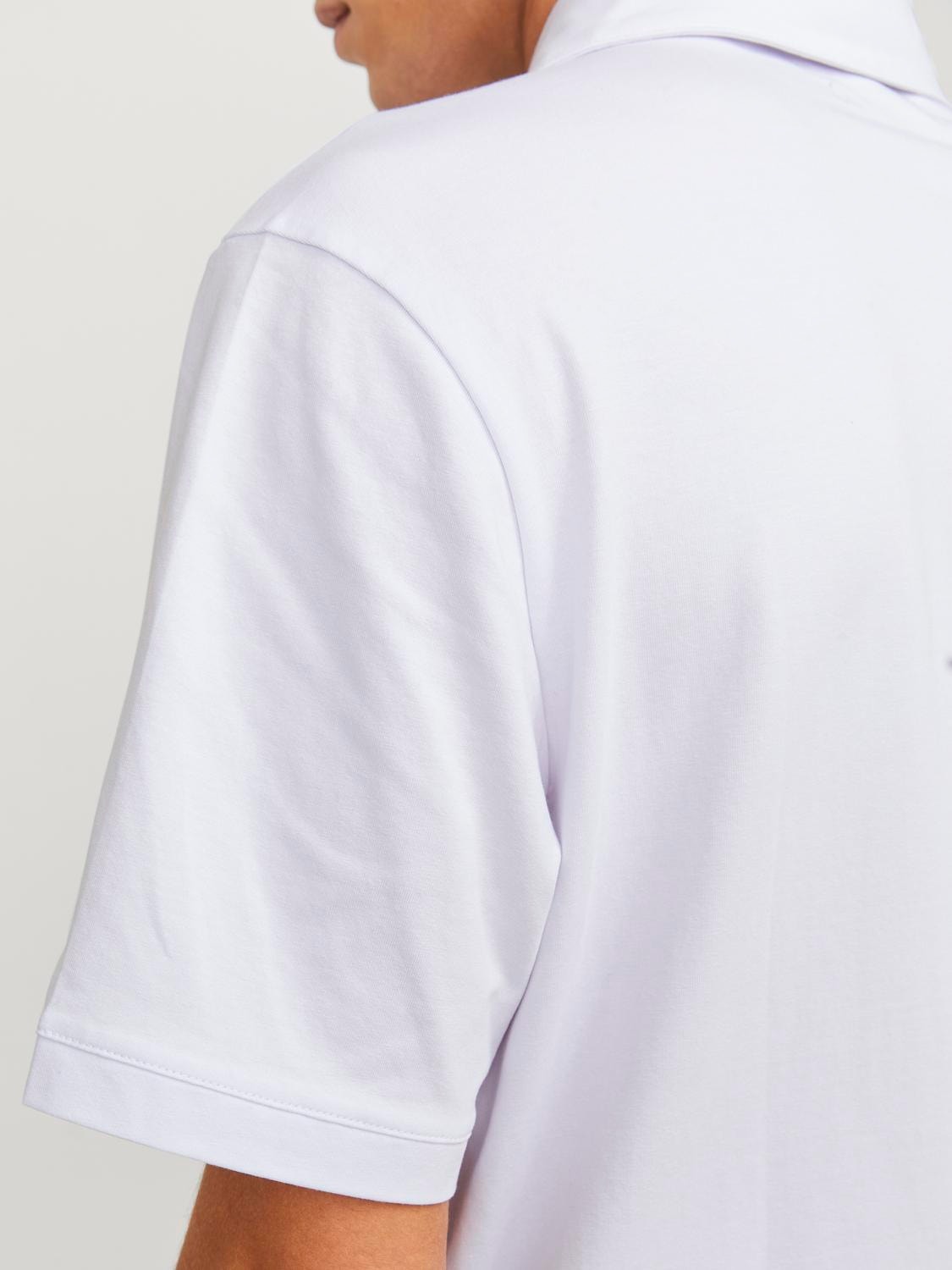 Jack & Jones Einfarbig Polo T-shirt -White - 12251349