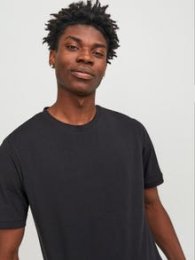 Jack & Jones Plain Crew neck T-shirt -Black Onyx - 12251351