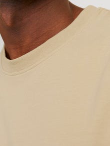 Jack & Jones Enfärgat Rundringning T-shirt -Travertine - 12251351