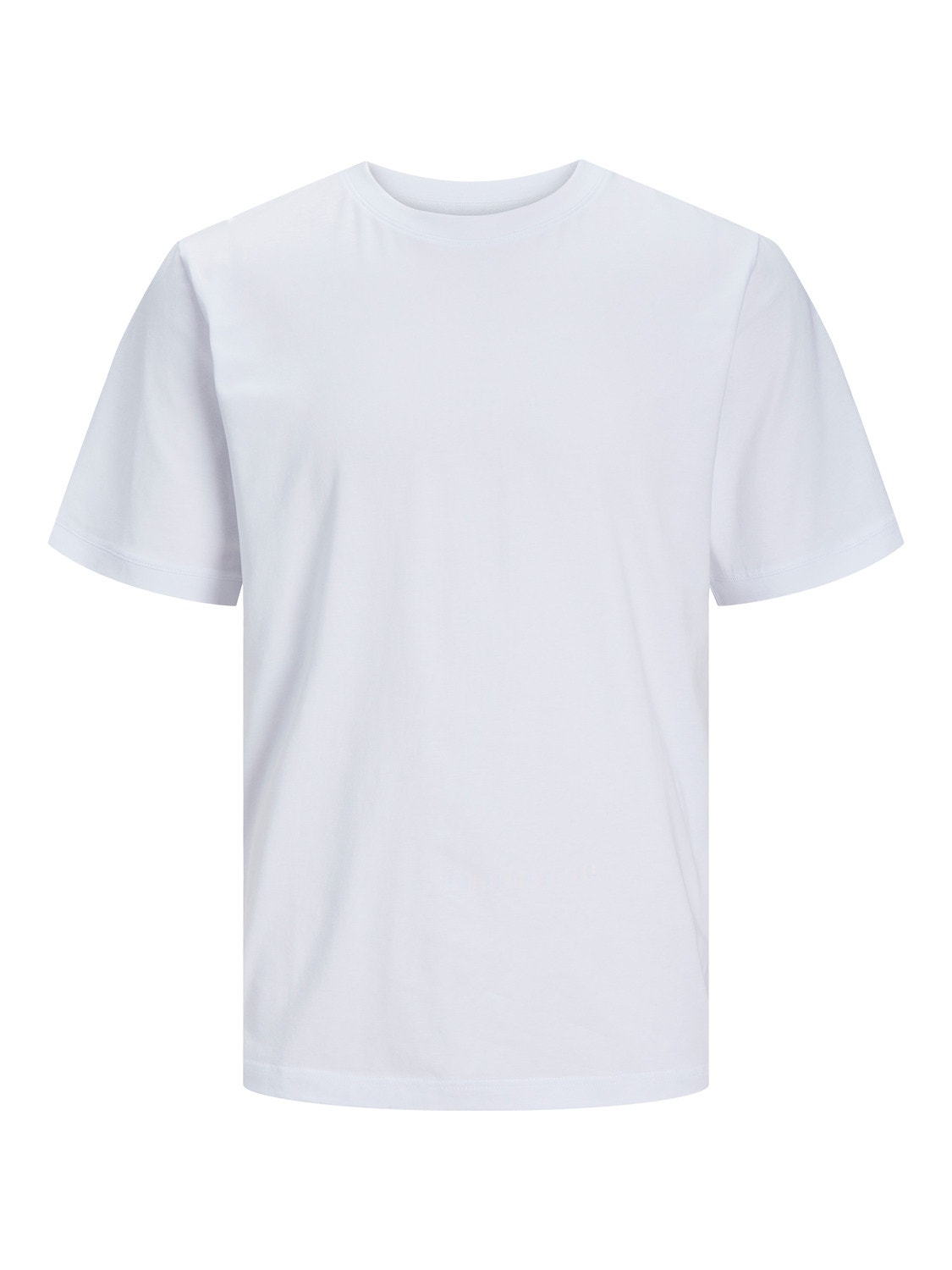 Jack & Jones Enfärgat Rundringning T-shirt -White - 12251351