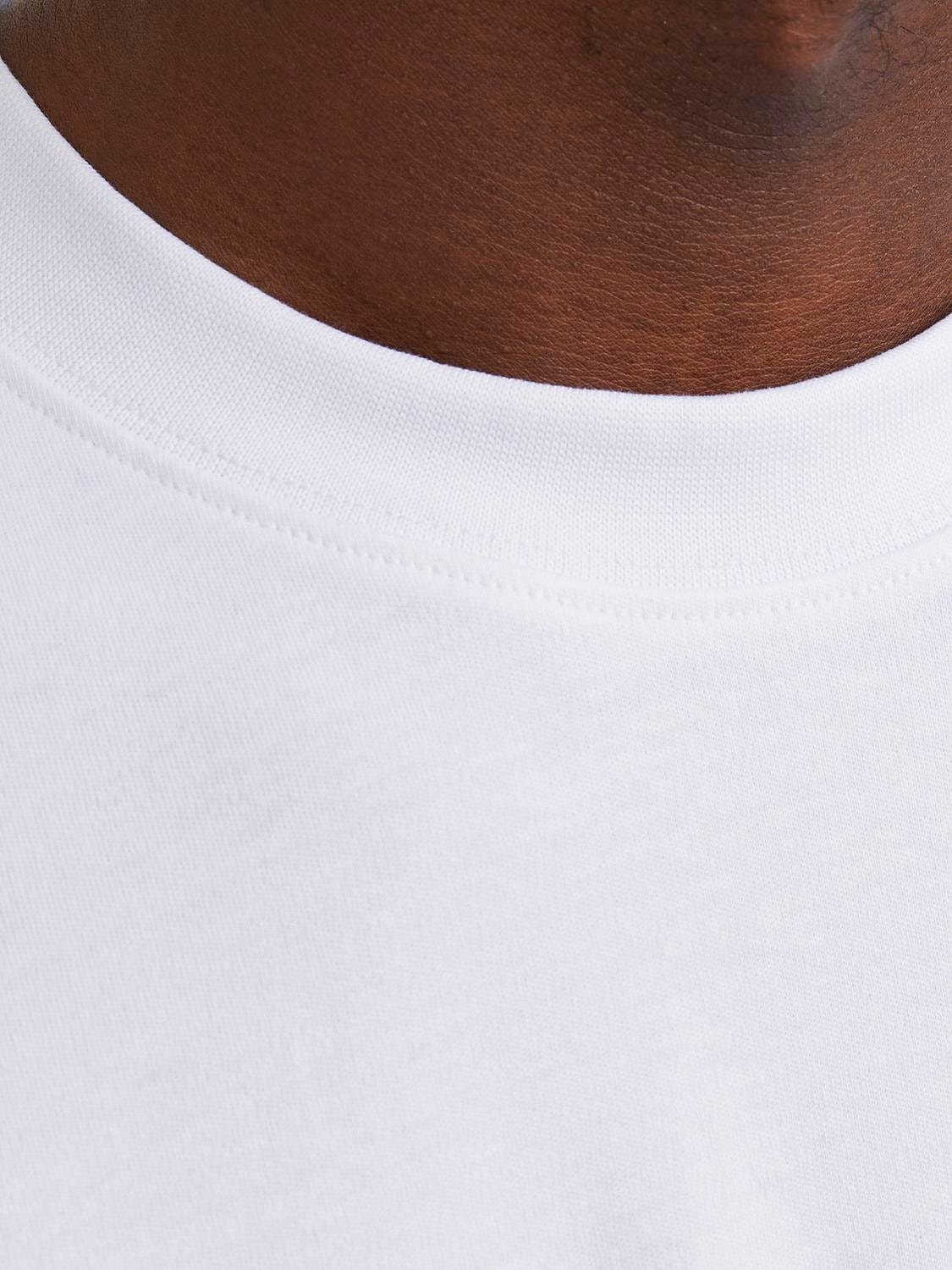 Jack & Jones Plain Crew neck T-shirt -White - 12251351