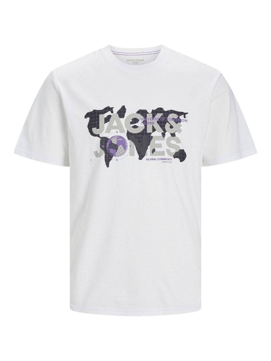 Jack & Jones 2-pakkainen Logo Pyöreä pääntie T-paita -White - 12251390