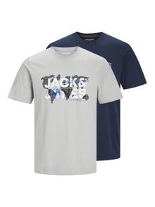 Jack & Jones Pack de 2 T-shirt Logo Col rond -High-rise - 12251390