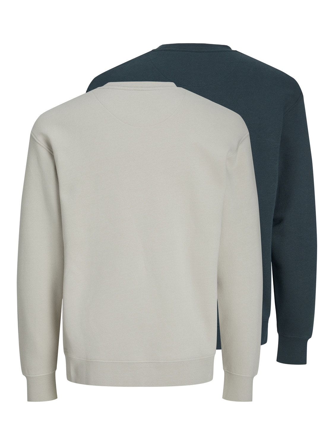 Jack & Jones 2-pack Bedrukt Sweatshirt met ronde hals -Moonbeam - 12251401