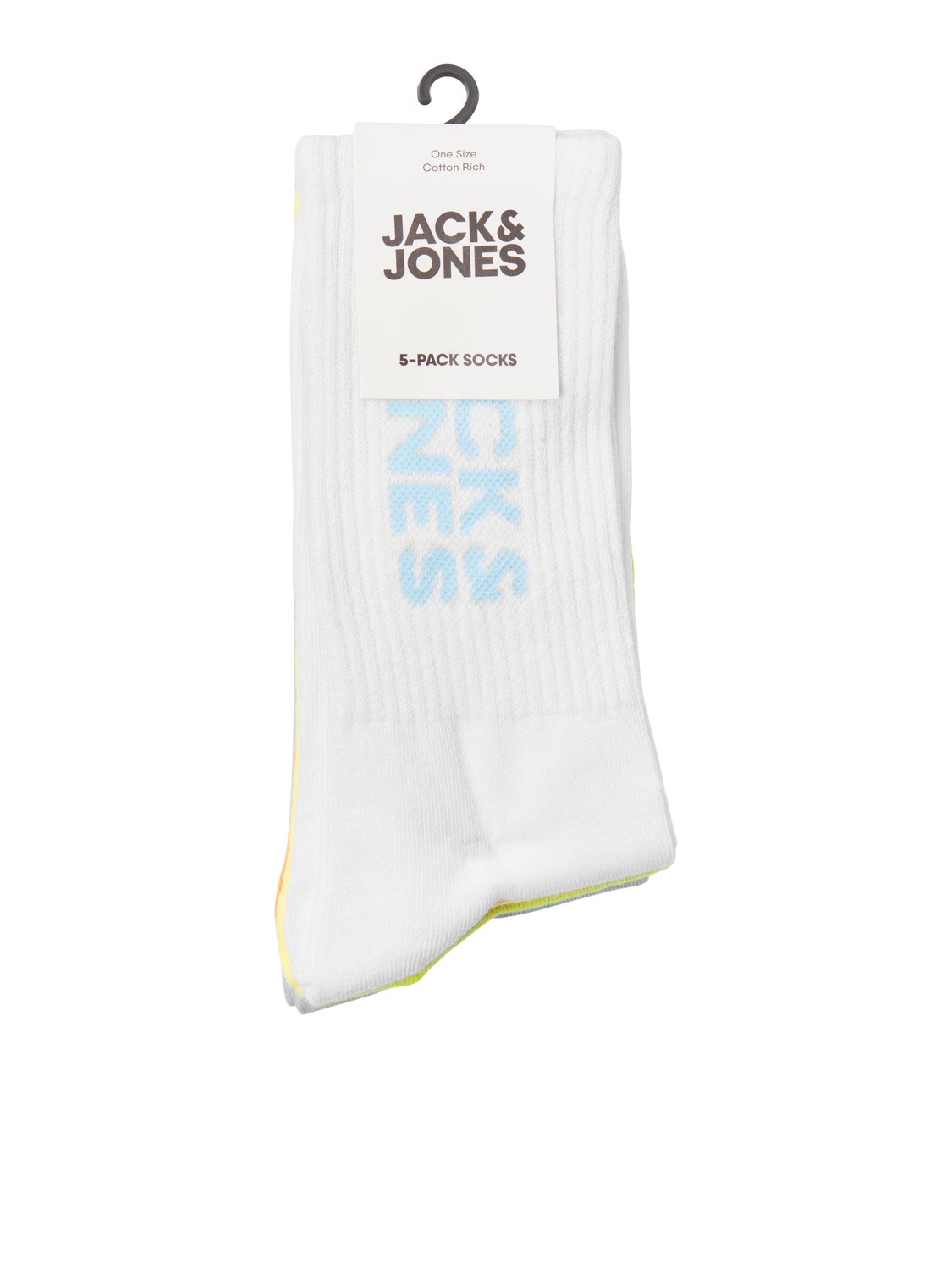 Jack & Jones 5-συσκευασία Κάλτσες -White - 12251433