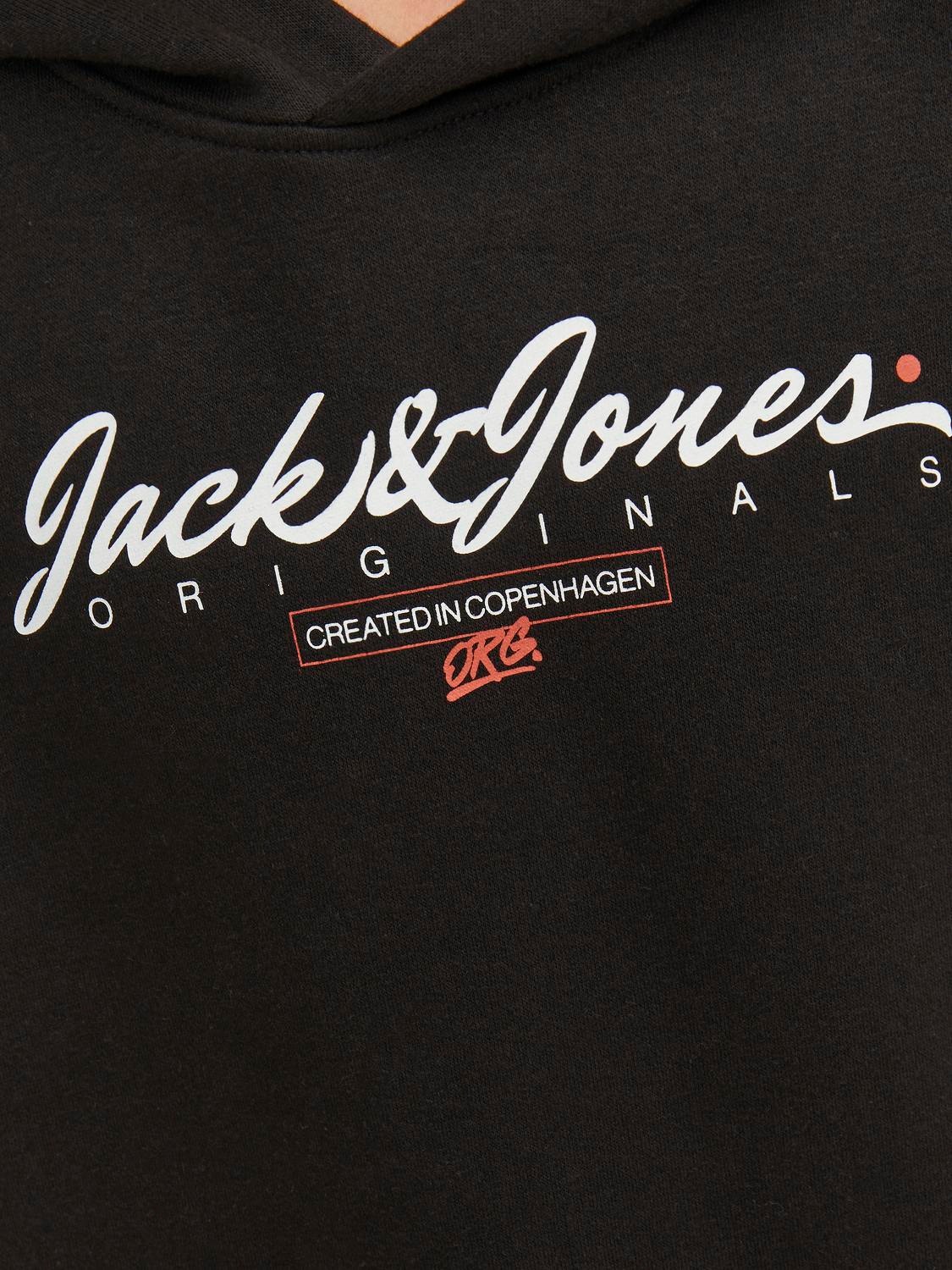 Jack & Jones Logo Hoodie Voor jongens -Black - 12251448