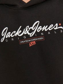 Jack & Jones Logo Kapuzenpullover Für jungs -Black - 12251448