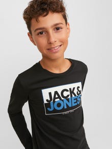 Jack & Jones Logo T-shirt For boys -Black - 12251462