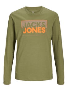 Jack & Jones Logo T-shirt Für jungs -Olive Branch - 12251462