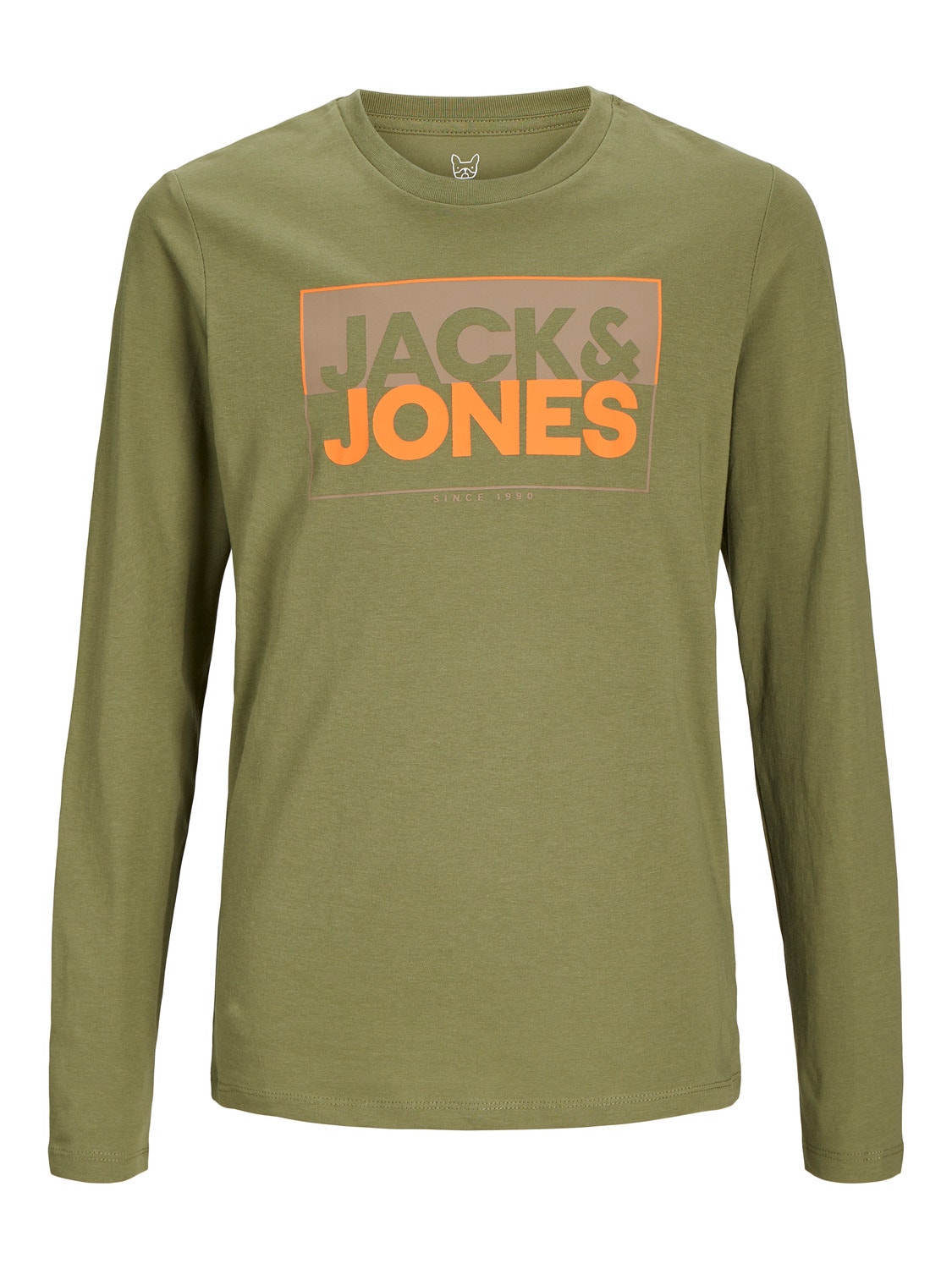 Jack & Jones Logo T-skjorte For gutter -Olive Branch - 12251462
