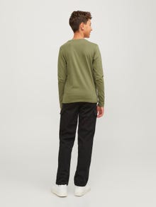 Jack & Jones Logo T-skjorte For gutter -Olive Branch - 12251462