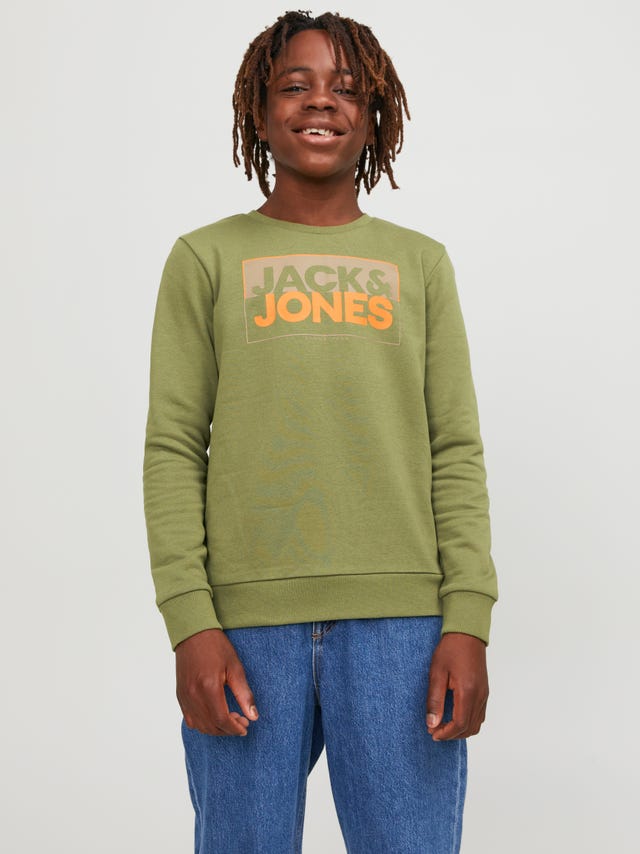 Jack & Jones Moletom com gola redonda Logo Para meninos - 12251465