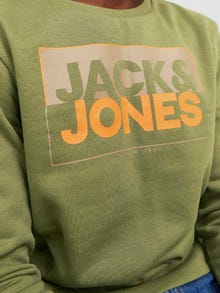 Jack & Jones Logo Sweatshirt mit Rundhals Für jungs -Olive Branch - 12251465