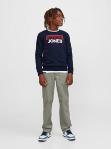 Jack & Jones Logo Crew neck Sweatshirt For boys -Navy Blazer - 12251465