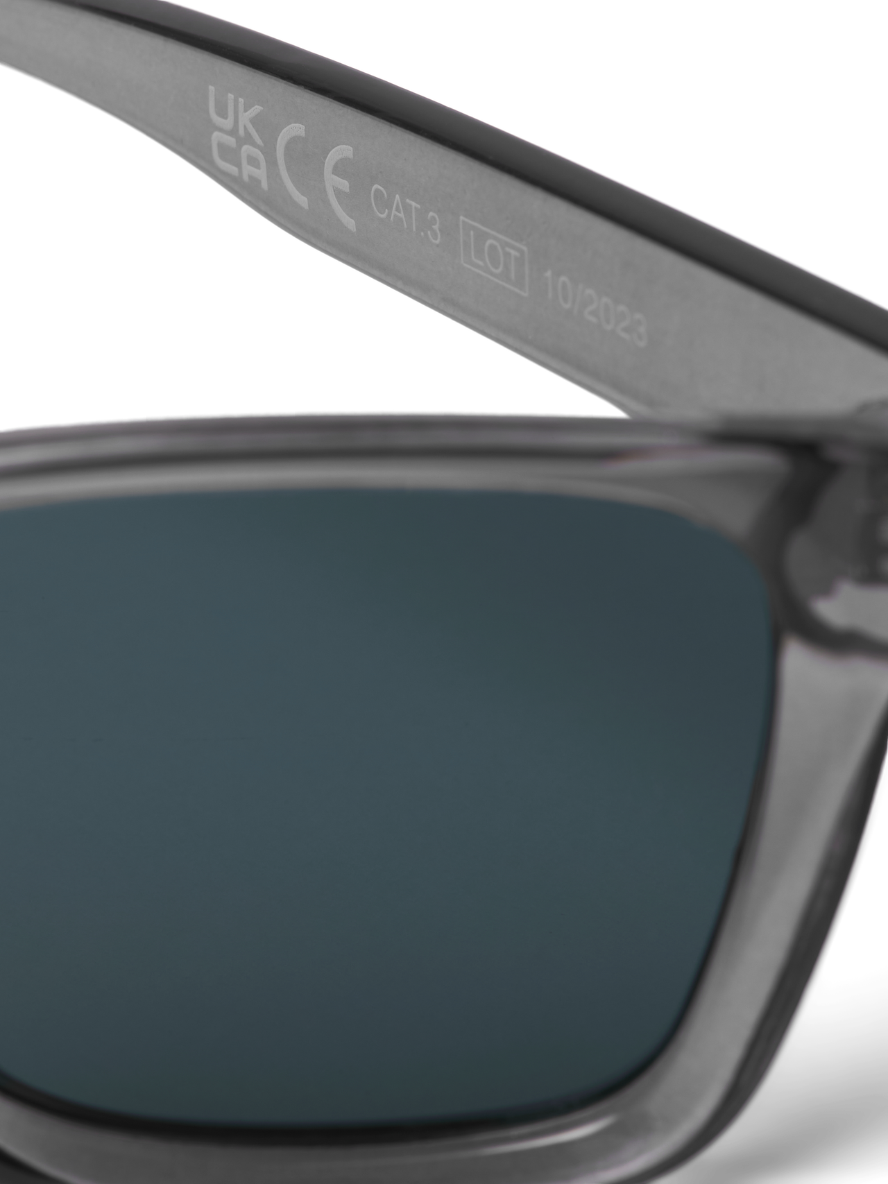 Jack & Jones Plast Rektagulära solglasögon -Dark Grey - 12251480