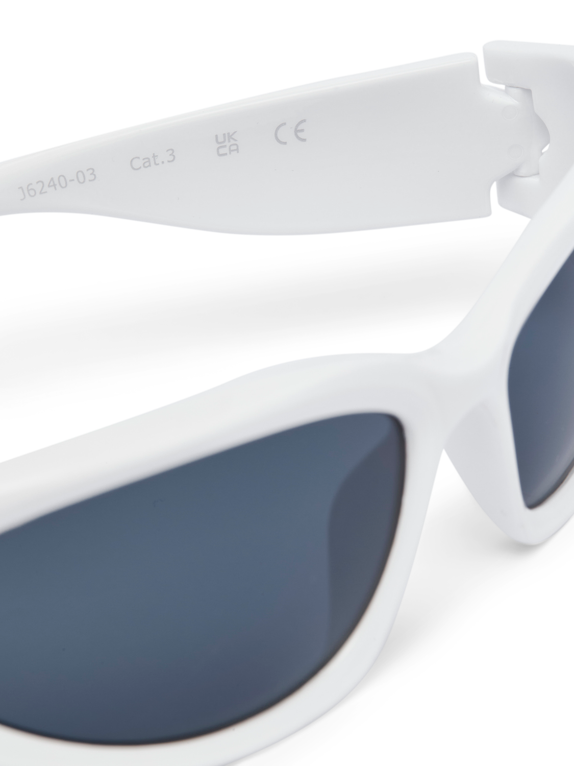 Jack & Jones Plastik Rektangulære solbriller -White - 12251497