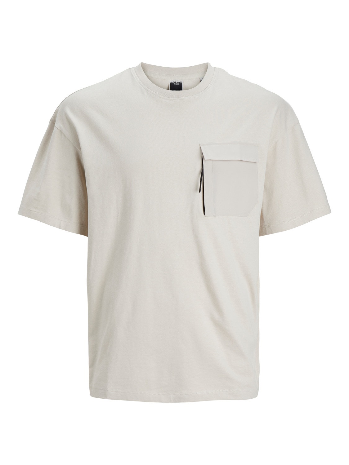 Jack & Jones Enfärgat Rundringning T-shirt -Moonbeam - 12251615