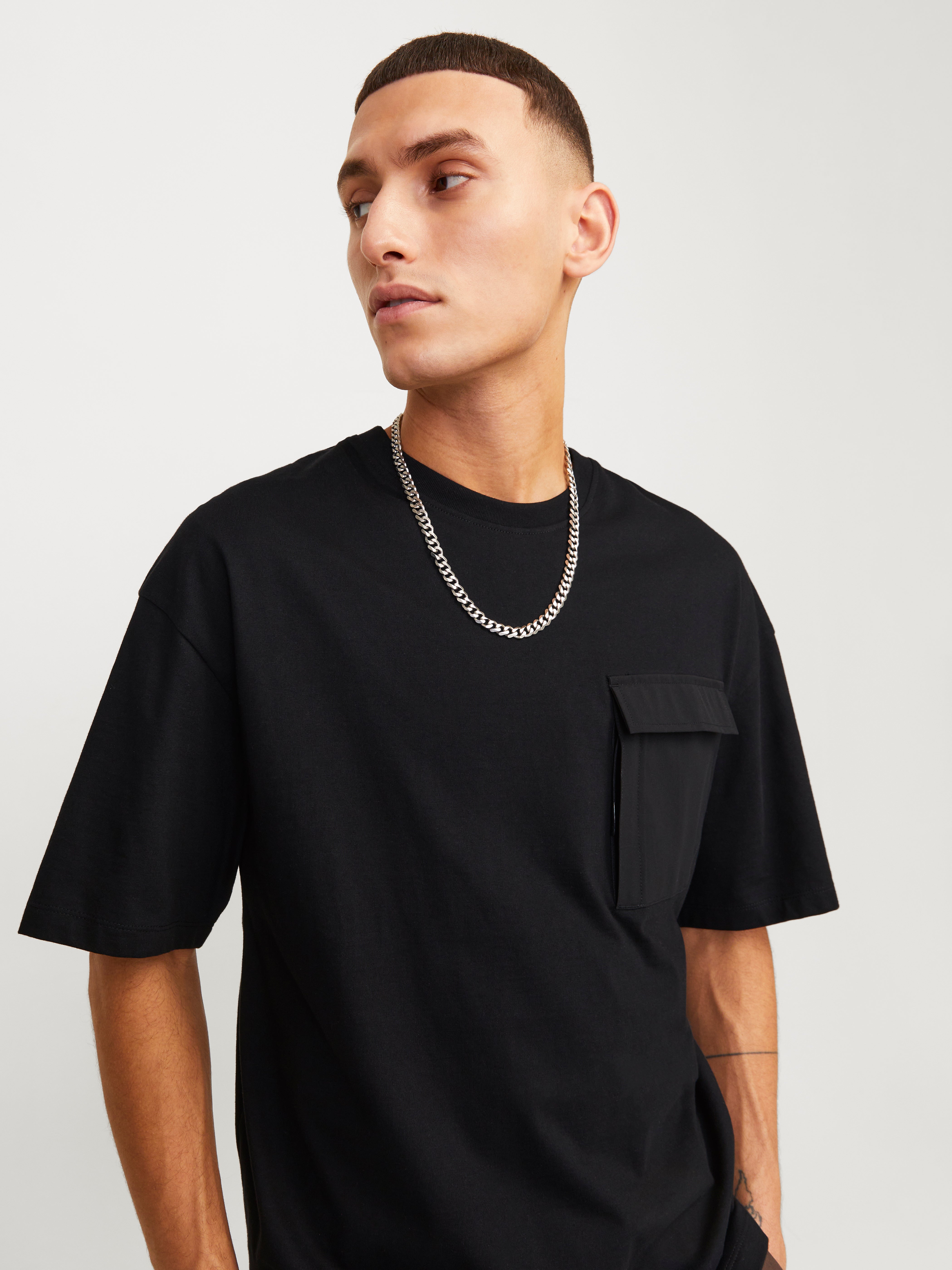 T shirt Semplice Girocollo Nero Jack Jones