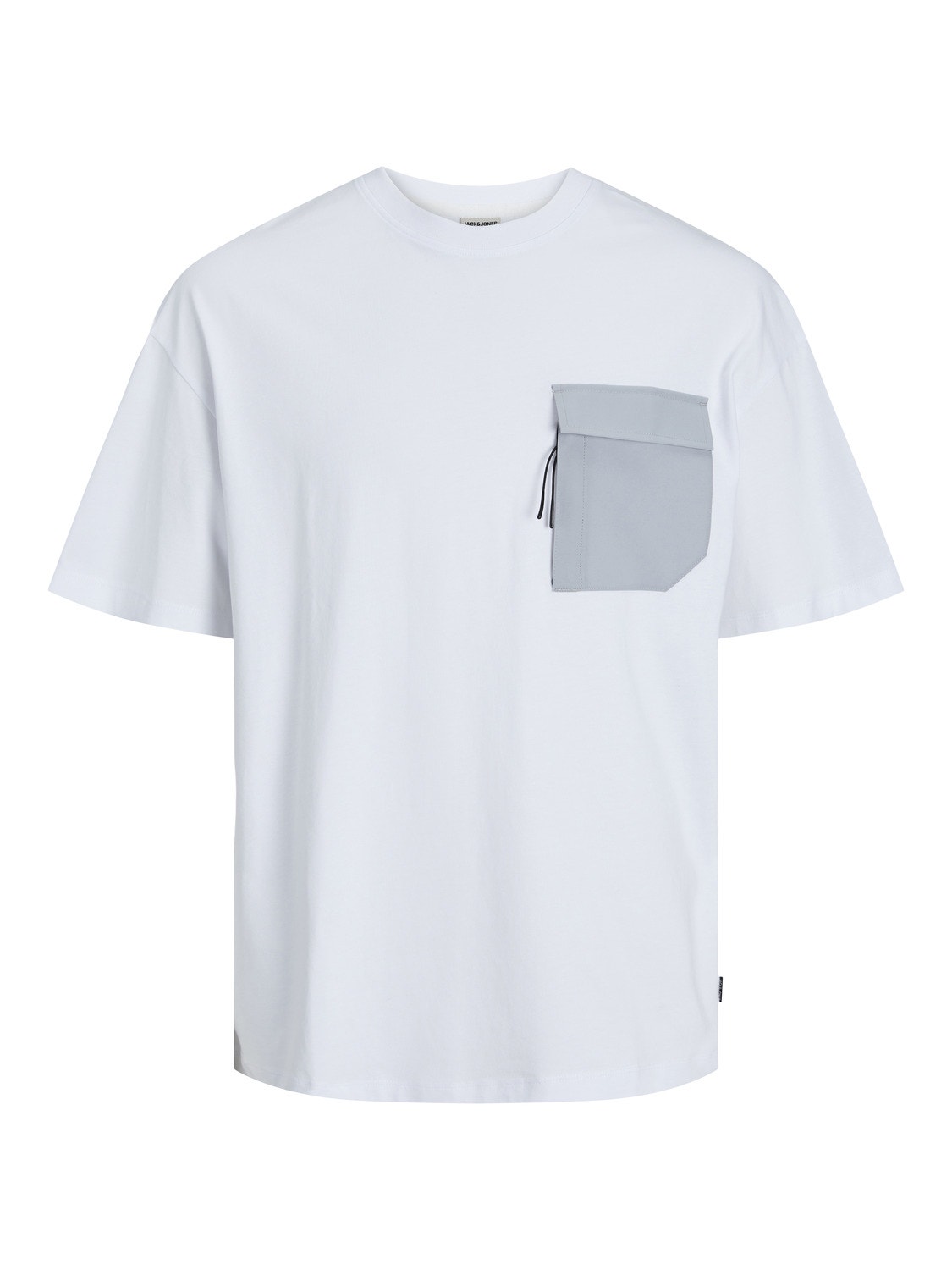 Jack & Jones Ensfarvet Crew neck T-shirt -White - 12251615