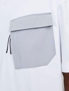 Jack & Jones Gładki Okrągły dekolt T-shirt -White - 12251615