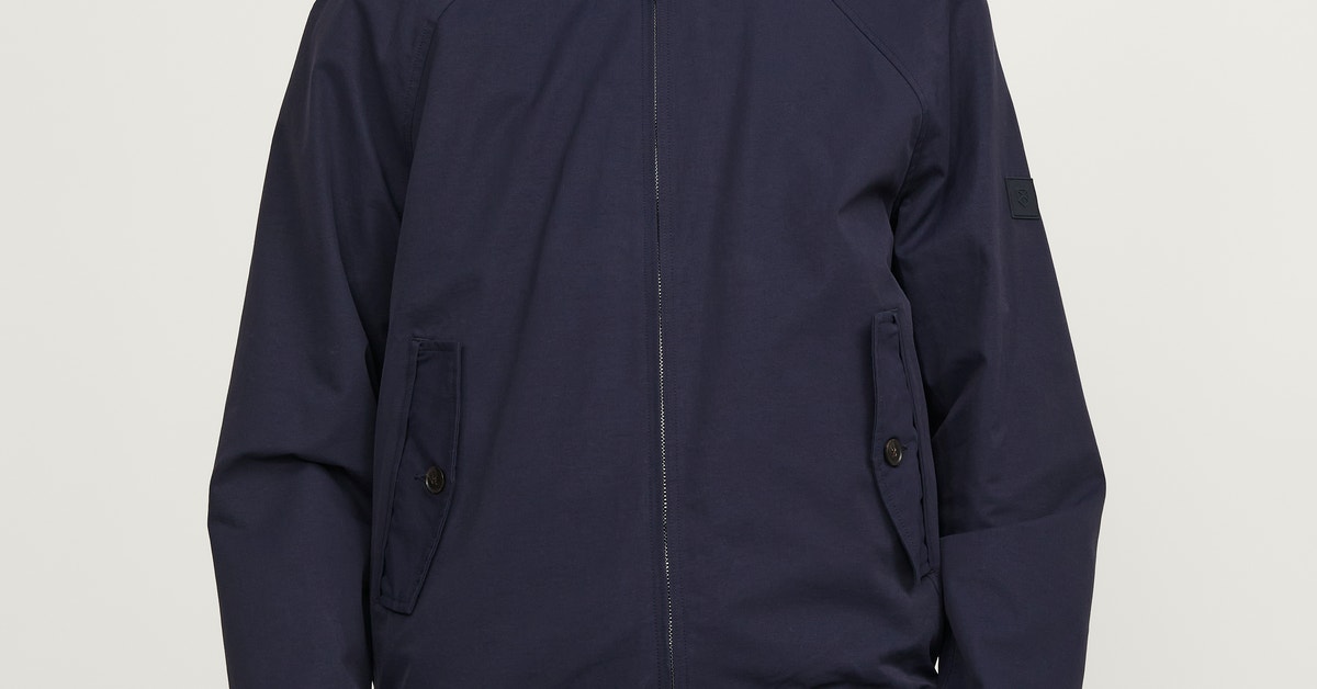 BOSS - Maglione in misto lana con colletto e polsini arrotolati - Blu scuro BOSS - Maglione in misto lana con colletto e polsini arrotolati - Blu scuro