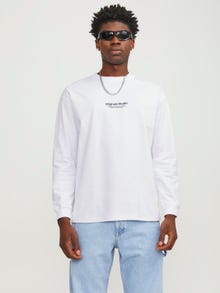 Jack & Jones Trykk O-hals T-skjorte -Bright White - 12251775