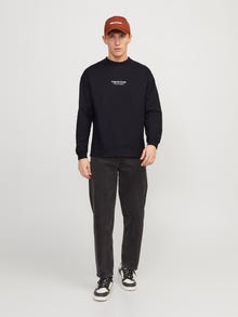 Jack & Jones Nyomott mintás Környak Trikó -Black - 12251775