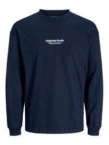 Jack & Jones Printet Crew neck T-shirt -Sky Captain - 12251775