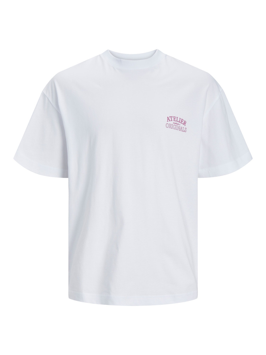 Jack & Jones Printed Crew neck T-shirt -Bright White - 12251776