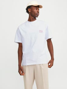 Jack & Jones Gedrukt Ronde hals T-shirt -Bright White - 12251776