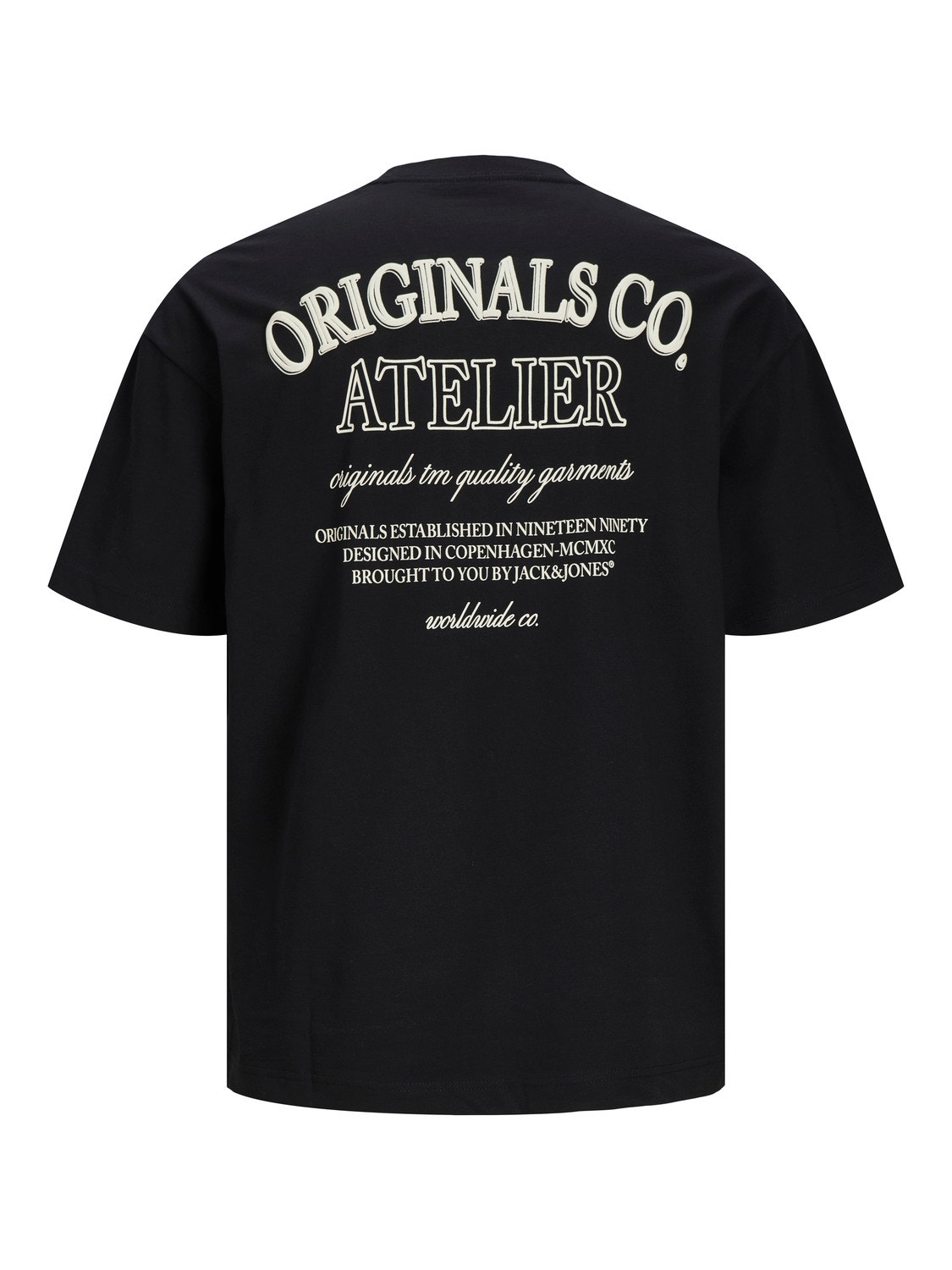 Jack & Jones Nadruk Okrągły dekolt T-shirt -Black - 12251776