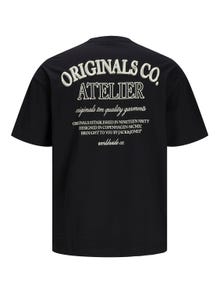 Jack & Jones Printed Crew neck T-shirt -Black - 12251776