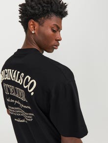 Jack & Jones T-shirt Estampar Decote Redondo -Black - 12251776